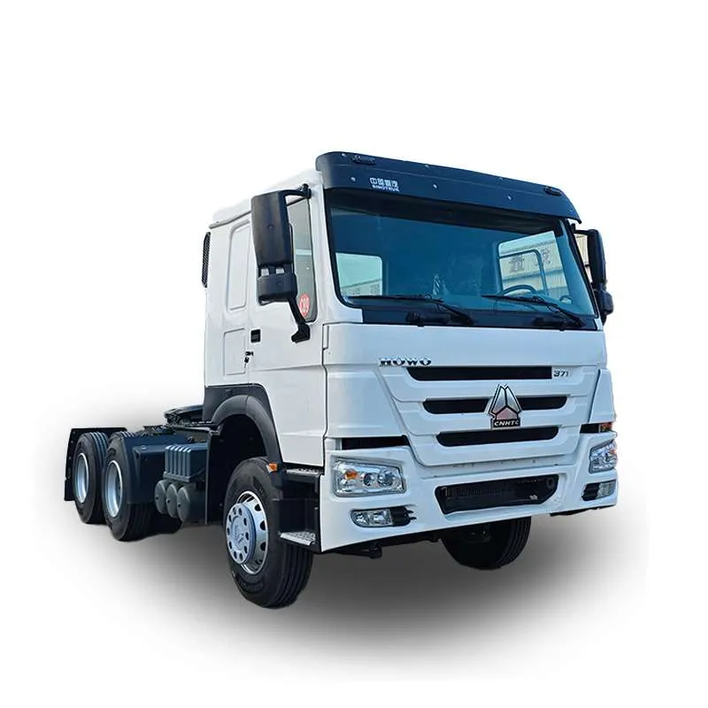 White HOWO 6x4 tractor truck prime mover, studio white background